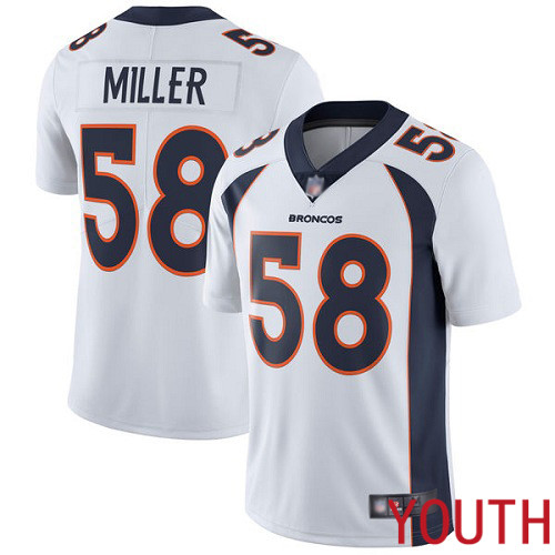 Youth Denver Broncos 58 Von Miller White Vapor Untouchable Limited Player Football NFL Jersey